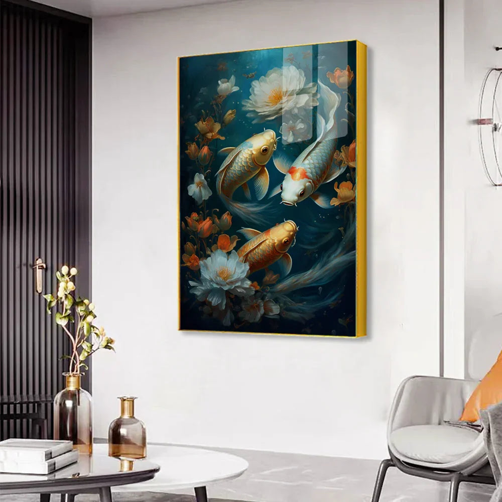 Contemporary Fish Acrylic Wall Paintings & Arts - All India Decor