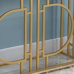Rectangle Console Table with Gold base - All India Decor