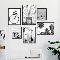 Achromatic London Wall Frame Set of 6 - All India Decor