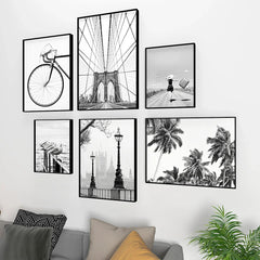 Achromatic London Wall Frame Set of 6 - All India Decor