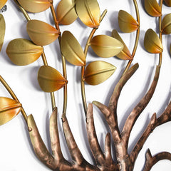 Metal Golden Tree Of Life Decorative Wall Hanging - All India Decor