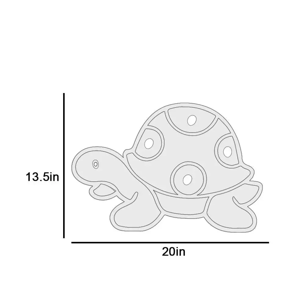 Baby Turtle Backlit Wooden Wall Décor - All India Decor