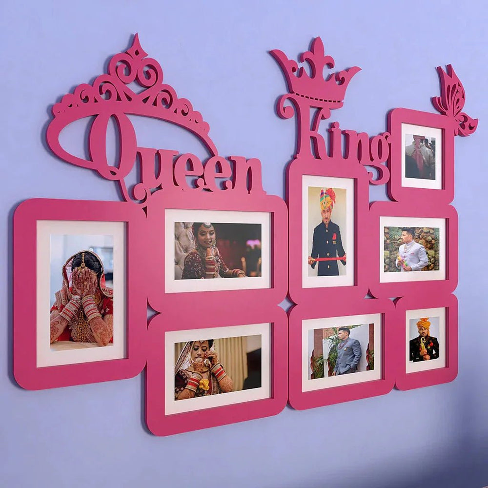 Queen & King Pink Hanging Photo Frame - All India Decor