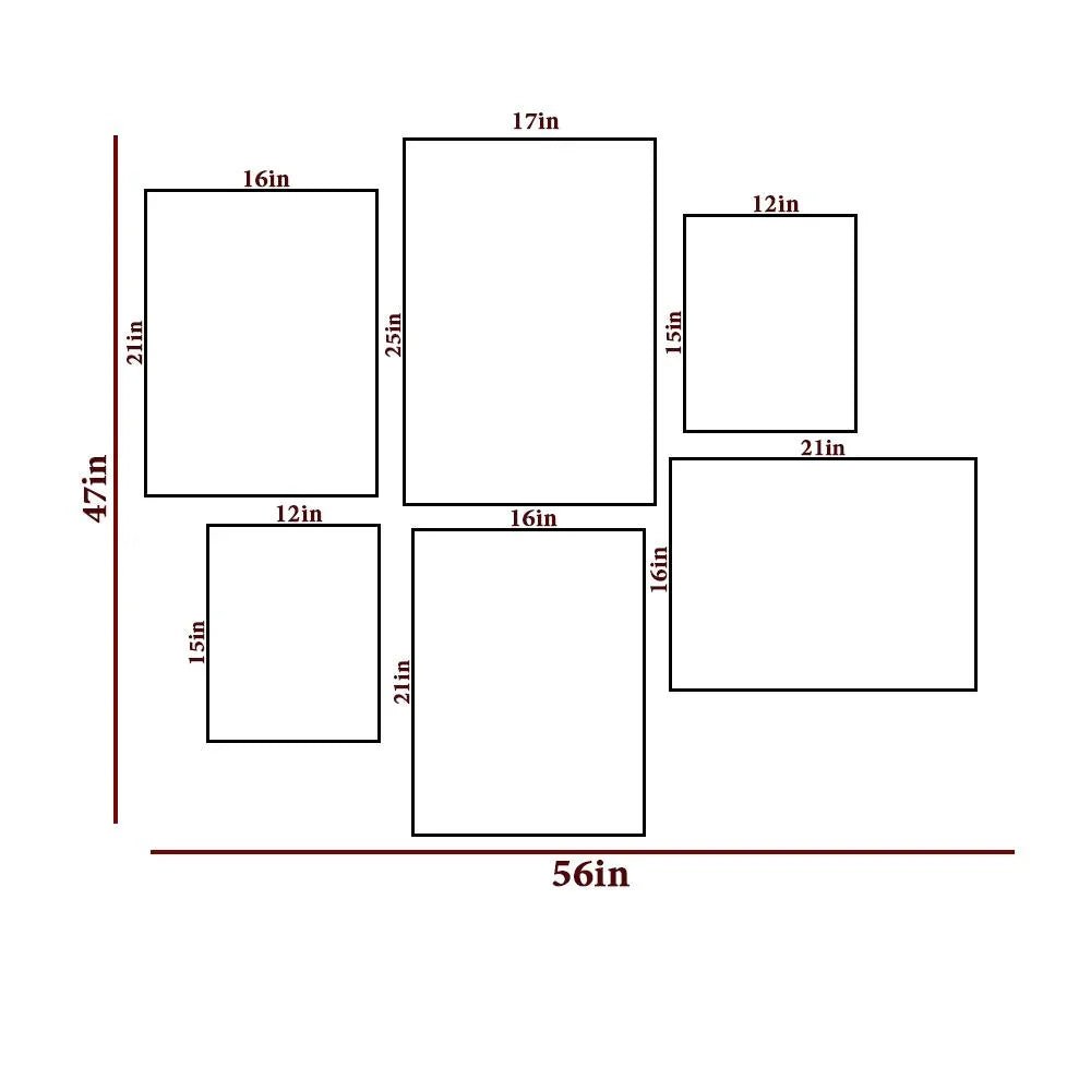 Achromatic London Wall Frame Set of 6 - All India Decor