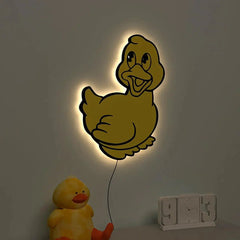 Baby Duckling Backlit Wooden Wall Décor - All India Decor