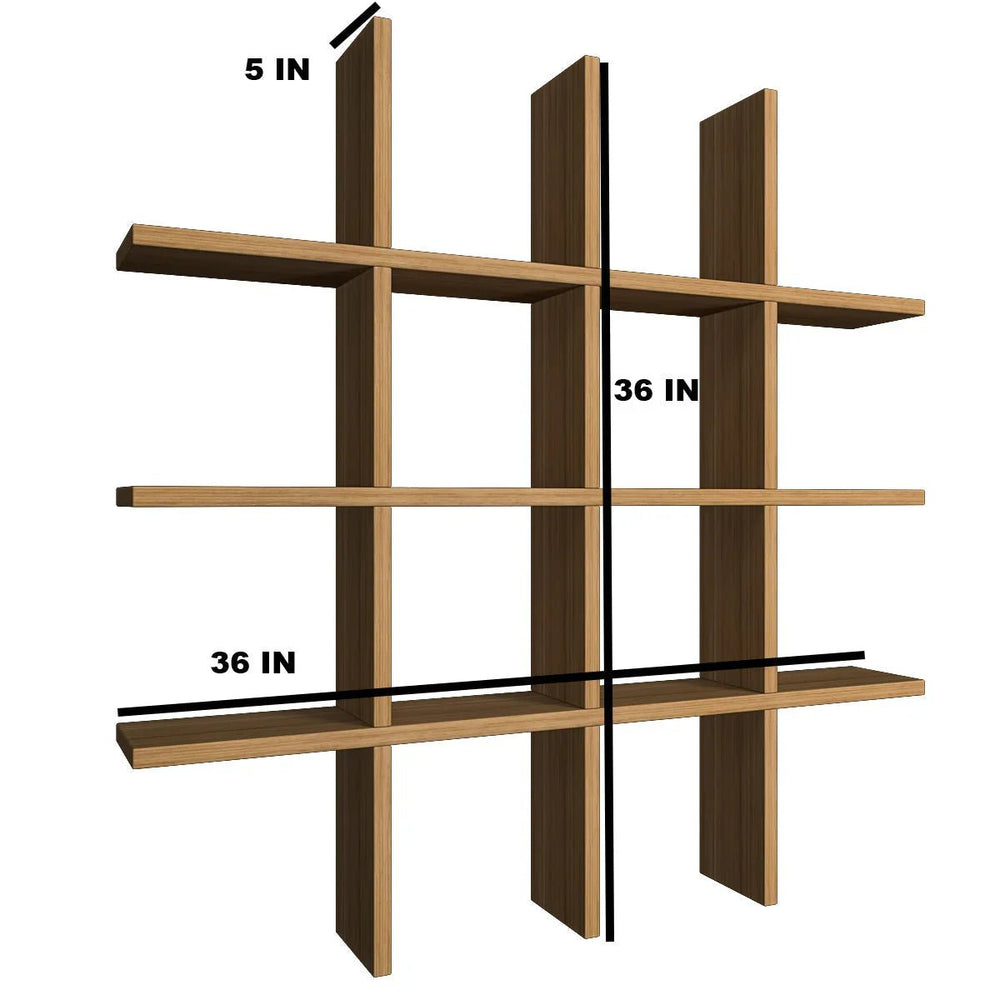 Designer Wall Shelf In Aesthetic Block Design - All India Decor