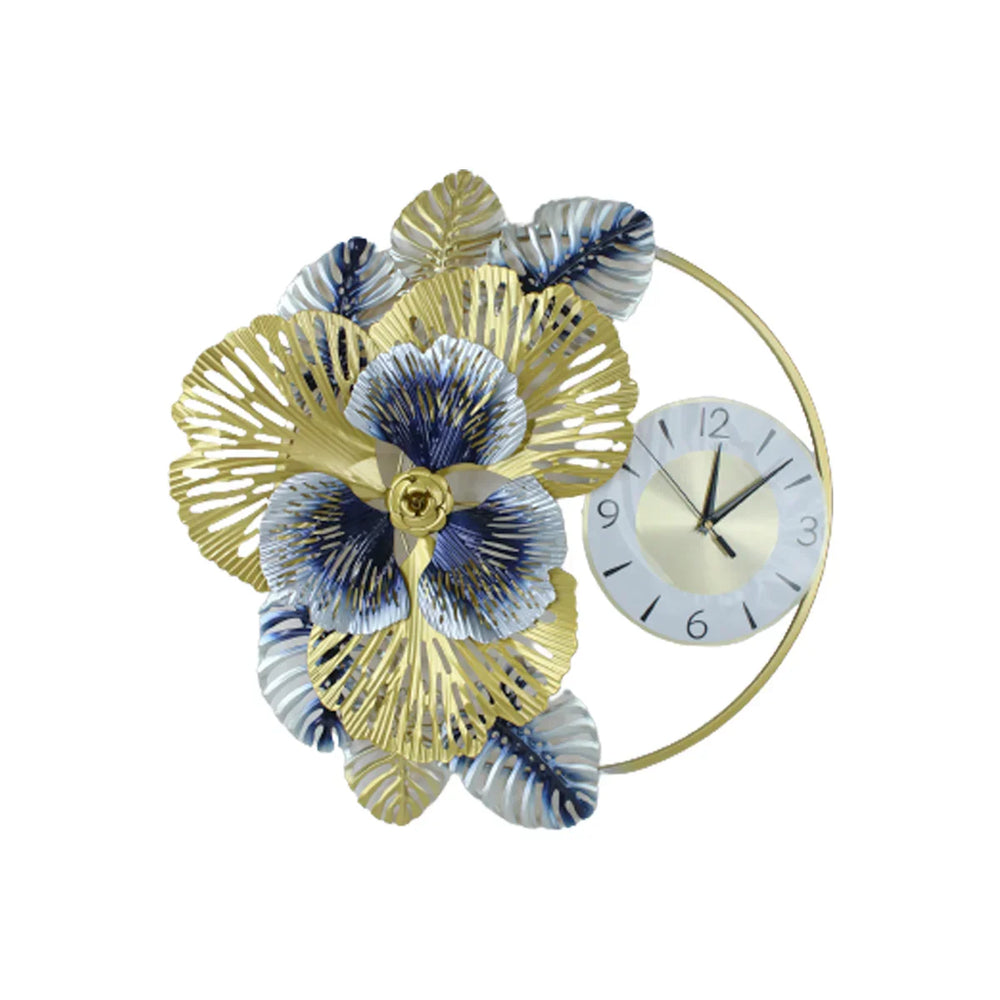 Luxury Floral Wall Clock - All India Decor