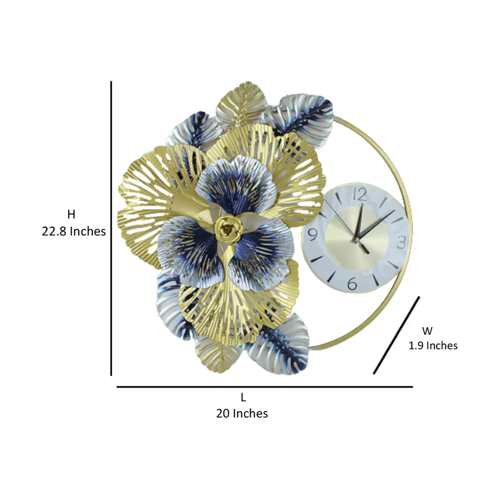 Luxury Floral Wall Clock - All India Decor