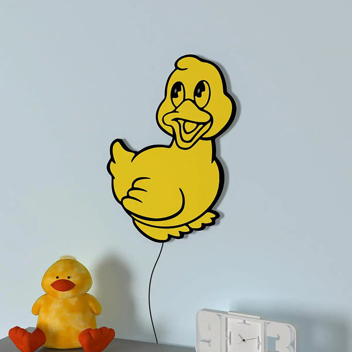 Baby Duckling Backlit Wooden Wall Décor