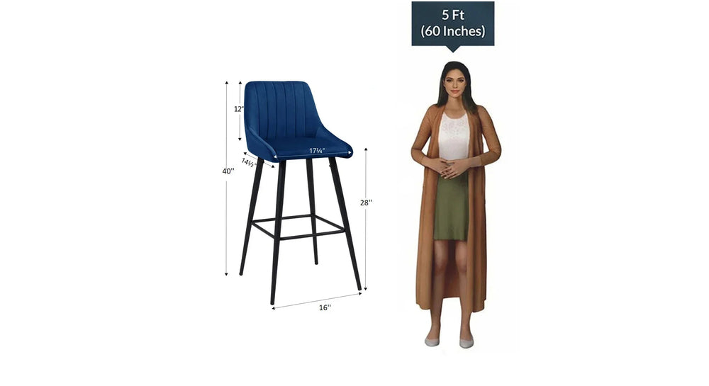 Blue Color Daulton Counter Stool - All India Decor