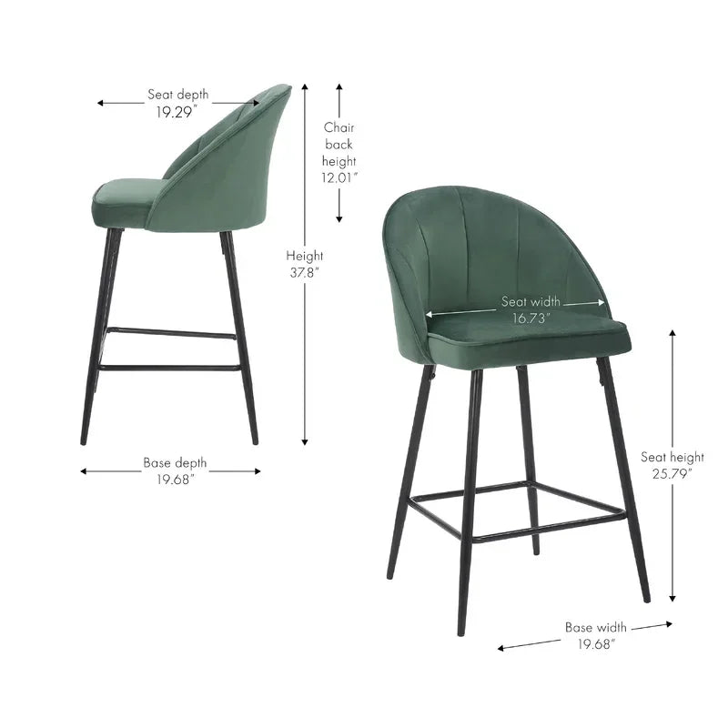 Green Color Hindmen Counter Stool - All India Decor
