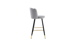 Grey Color Flower Counter Stool - All India Decor