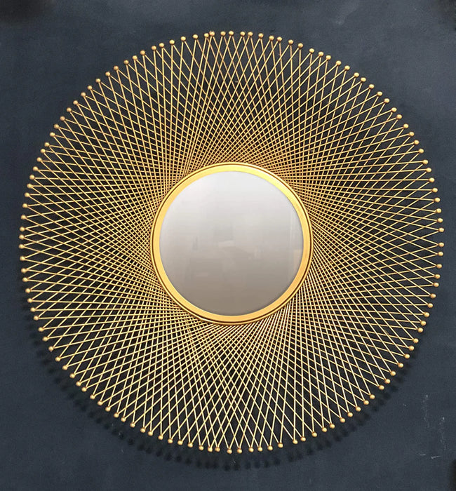 Lattice Round Mirror