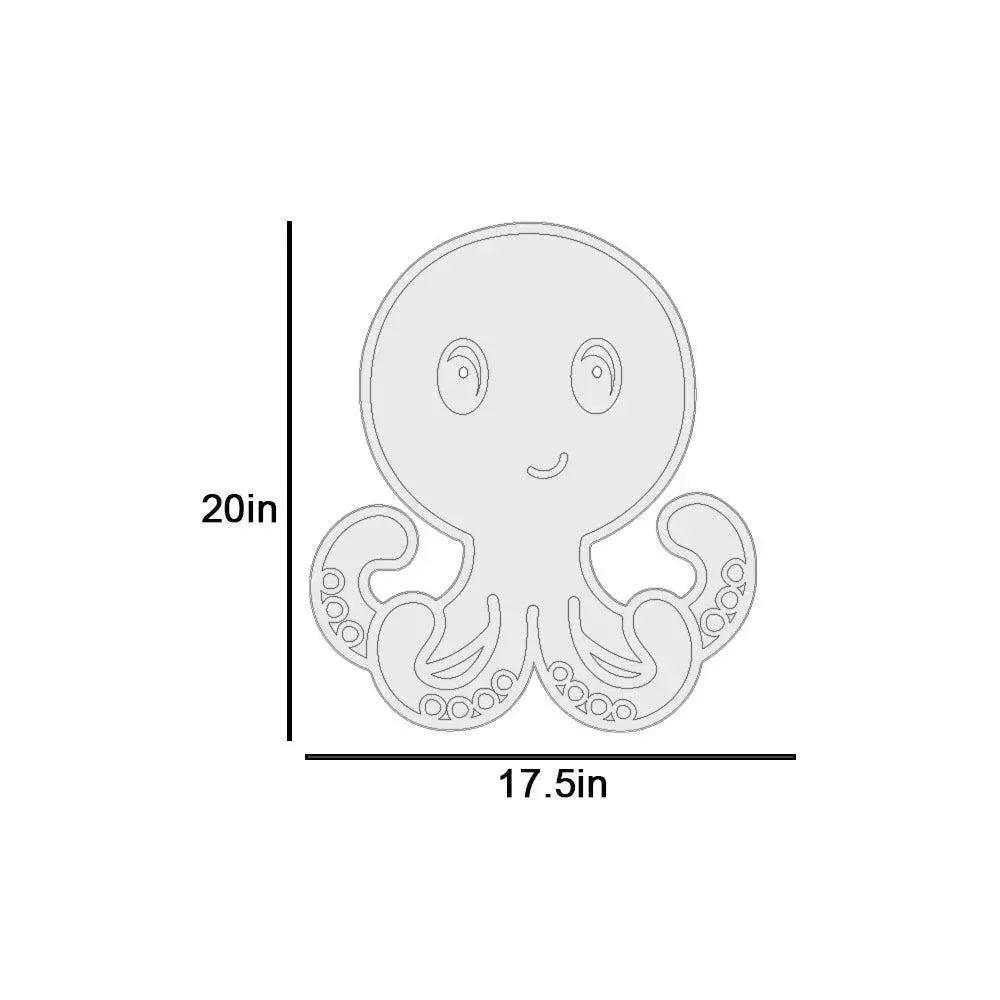 Baby Octopus Backlit Wooden Wall Décor - All India Decor