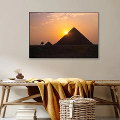 Sunsets over Pyramids Framed Wall Art - All India Decor