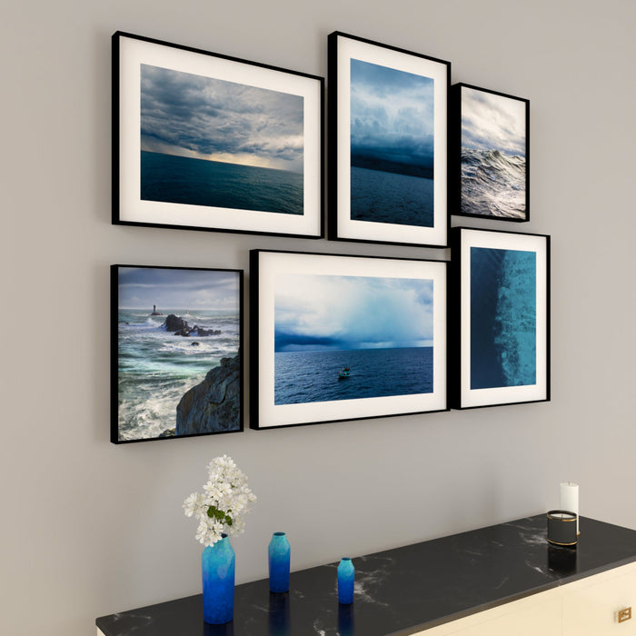 Deep Blue Ocean Wall Frame Set of 6