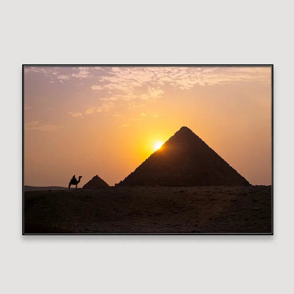 Sunsets over Pyramids Framed Wall Art - All India Decor
