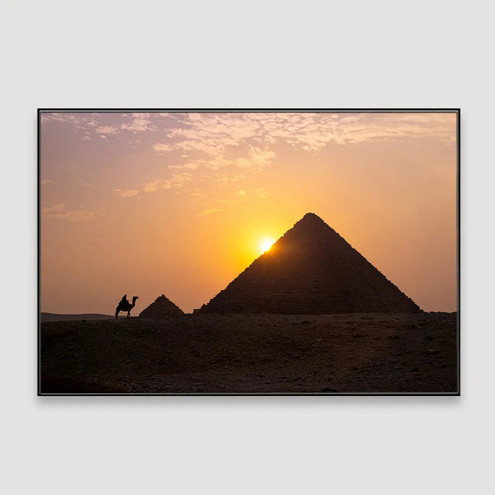 Sunsets over Pyramids Framed Wall Art