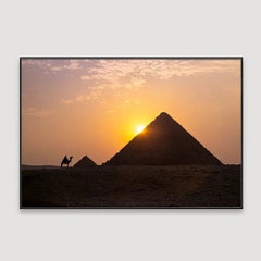 Sunsets over Pyramids Framed Wall Art - All India Decor
