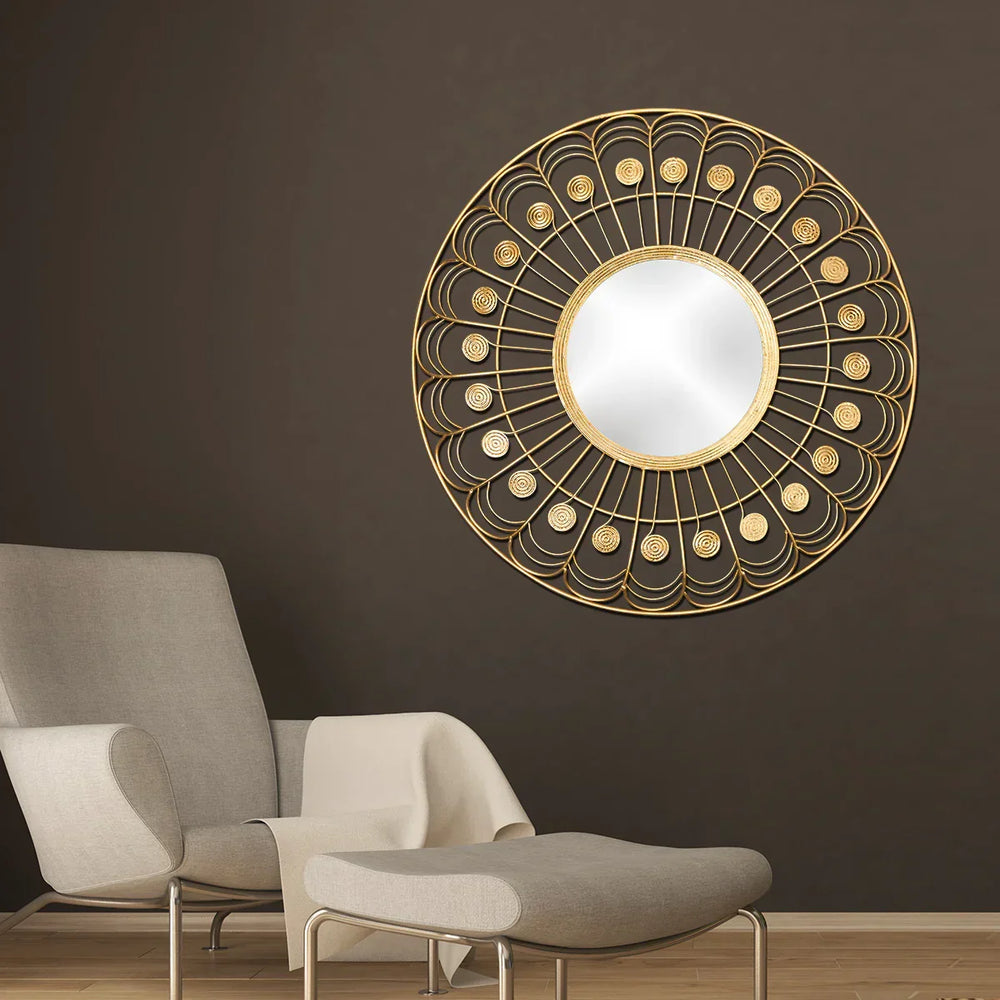 Classic Round Shaped Wall Mirror - All India Decor