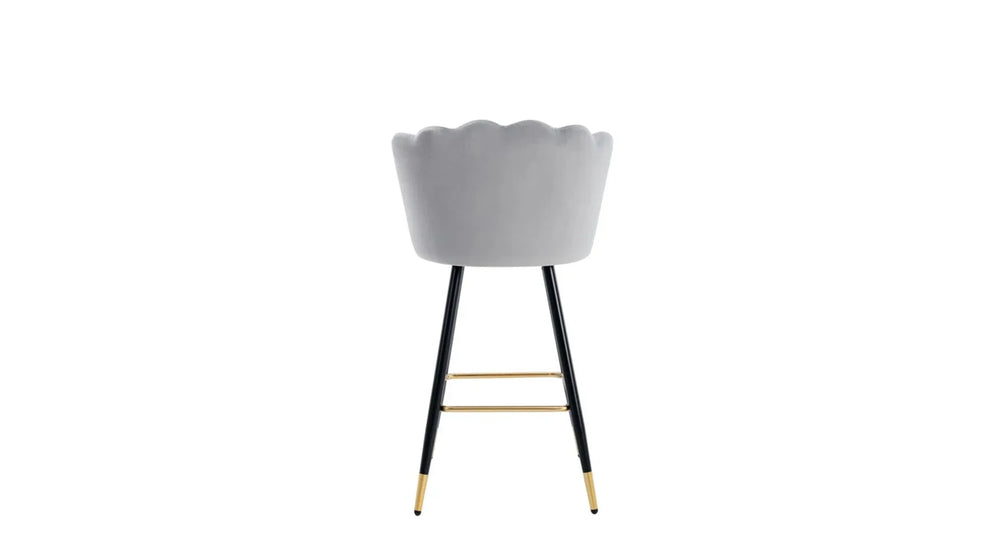 Grey Color Flower Counter Stool - All India Decor