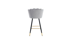 Grey Color Flower Counter Stool - All India Decor