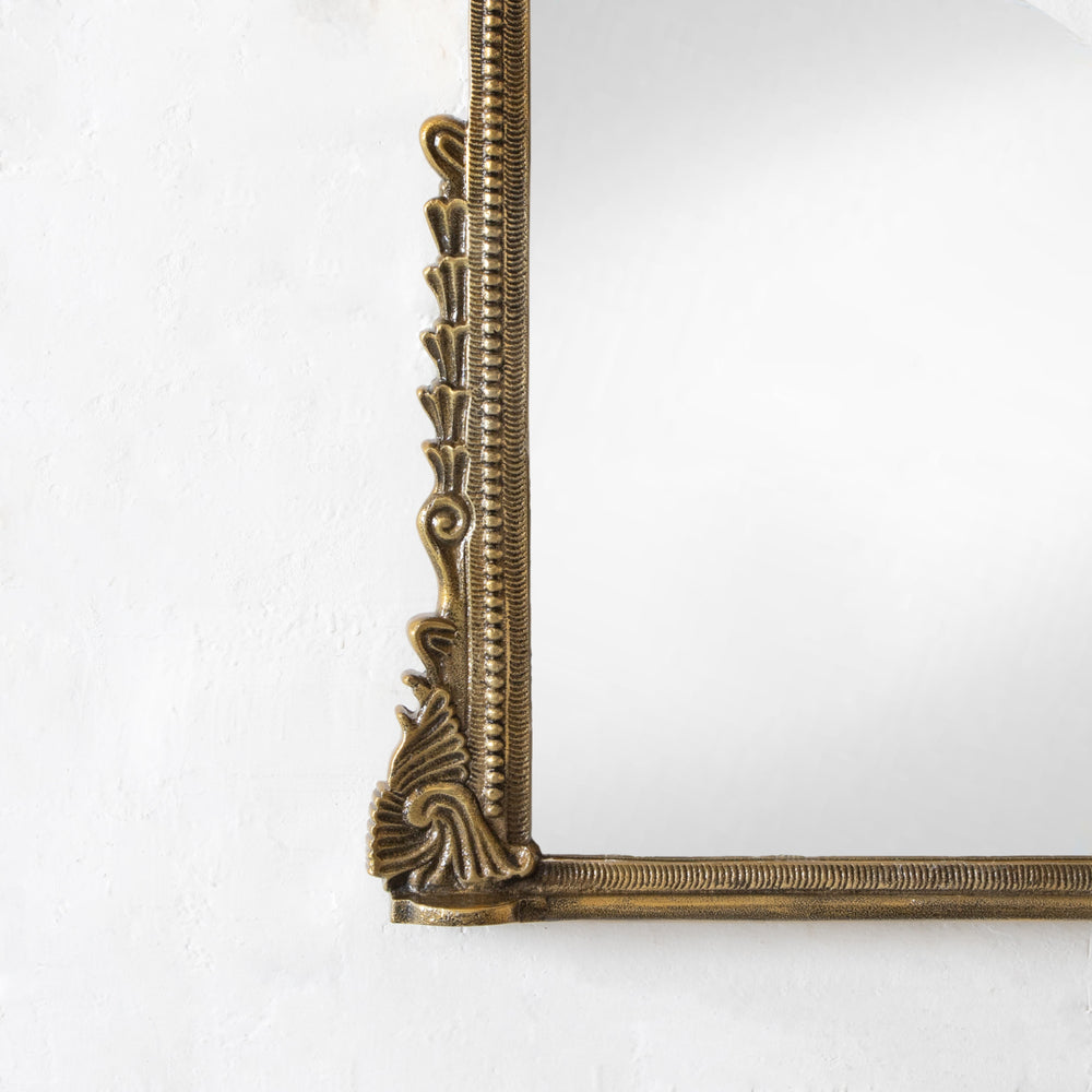 Decorative gold frame corner on a white background