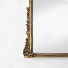 Decorative gold frame corner on a white background