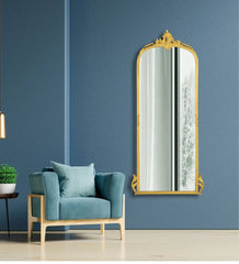 Victorian Arched Full length Mirror (Glam Gold)