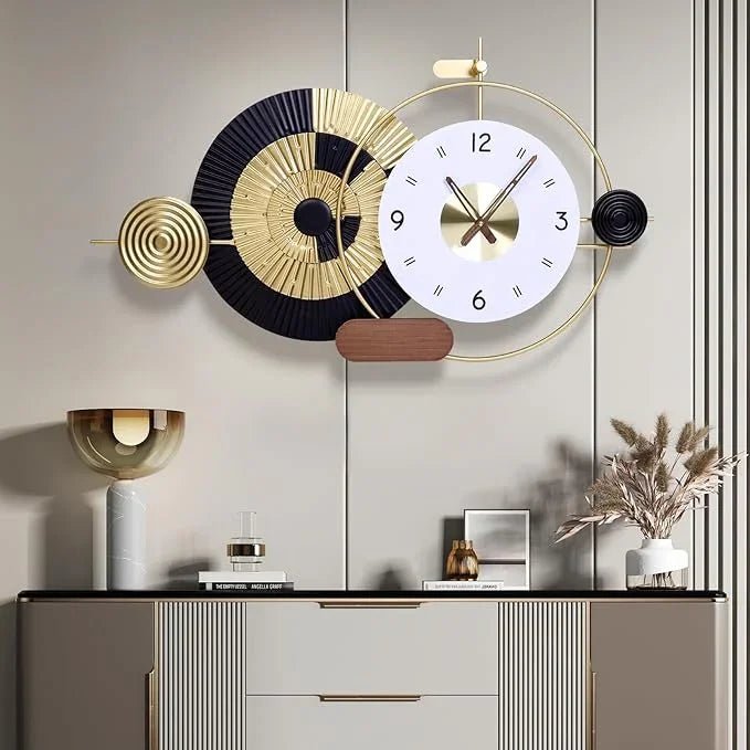 Metal Abstract Luxury Wall Clock - All India Decor