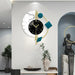 Modern wall clock with marble design on a stylish interior wall.