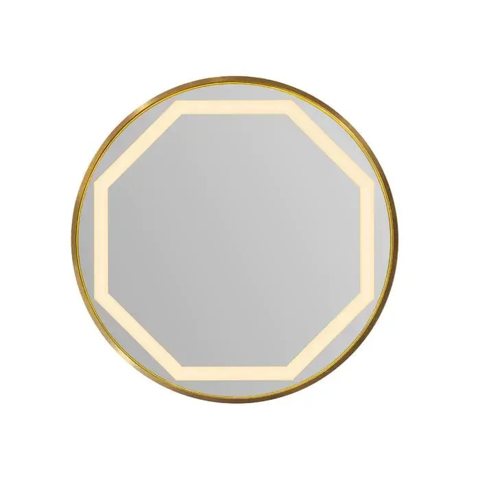 Anizoba Round Metal Wall LED Mirror - All India Decor