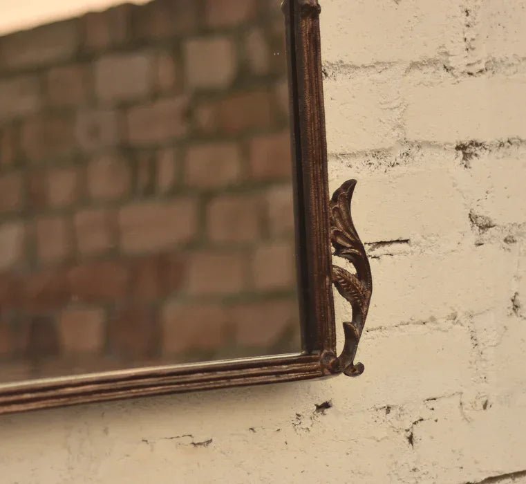 Victorian Arched Antique Wall Mirror (Vintage Copper) - All India Decor