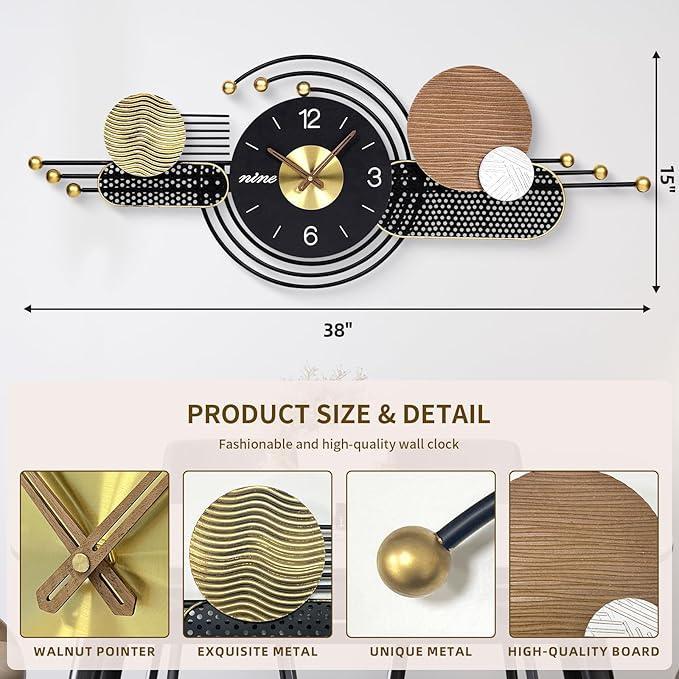 ArtSphere Modern Metal Timepiece - All India Decor