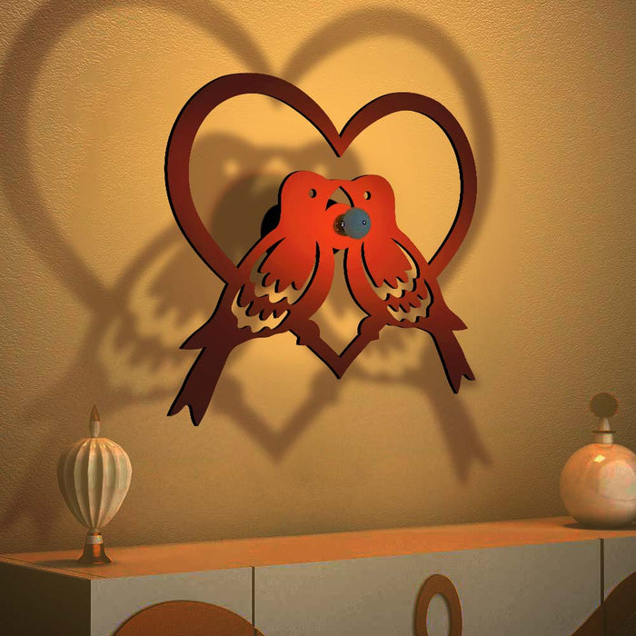 Pair of Bird Design Shadow Lamp