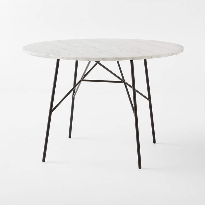 METAL OUTDOOR TABLE WITH MARBLE TOP