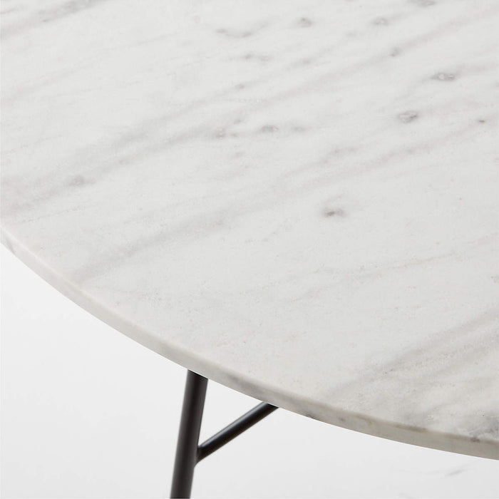 METAL OUTDOOR TABLE WITH MARBLE TOP