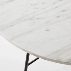 METAL OUTDOOR TABLE WITH MARBLE TOP - All India Decor
