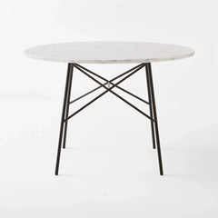 METAL OUTDOOR TABLE WITH MARBLE TOP - All India Decor