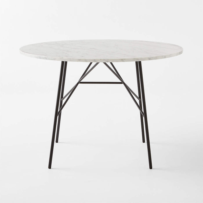 METAL OUTDOOR TABLE WITH MARBLE TOP