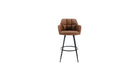 Brown bar stool front view on a white background