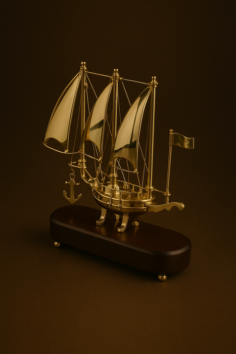 Antique Brass Ship