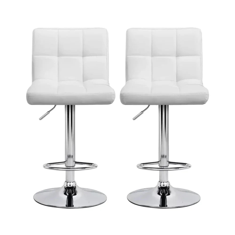 Luxurious Leatherette White Bar Stool - All India Decor