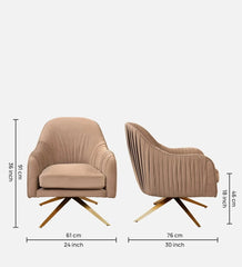 Light Brown Gladden Revolving Accent Chair - All India Decor