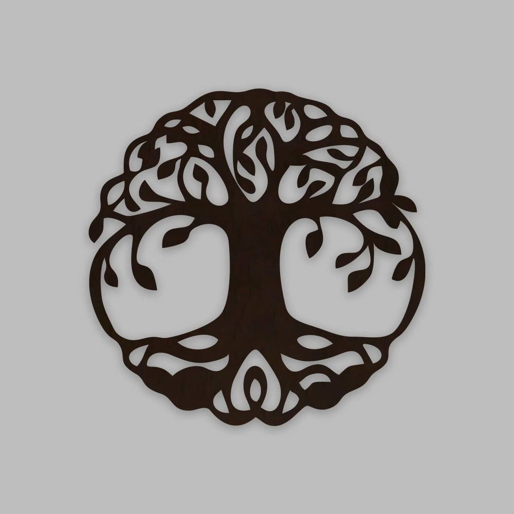 Beautiful Life of Tree Backlit Wooden Wall Decor with LED Night Light Walnut Finish - All India Decor