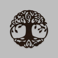 Beautiful Life of Tree Backlit Wooden Wall Decor with LED Night Light Walnut Finish - All India Decor