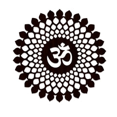 Beautiful OM Mandala Backlit with LED Wooden Wall Hanging - All India Decor