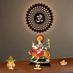 Beautiful OM Mandala Backlit with LED Wooden Wall Hanging - All India Decor