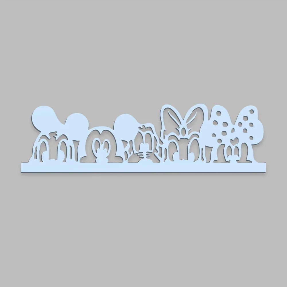 Mickey Mouse And Friends Backlit Wooden Wall Decor with LED Night Light Walnut Finish - All India Decor
