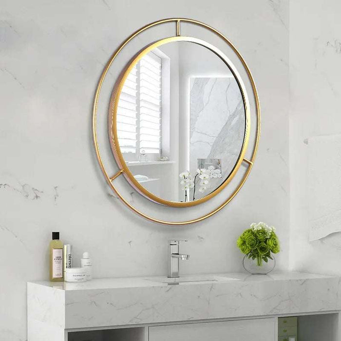 Designer Ring Wall Mirror Gold